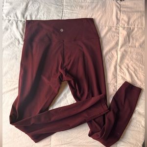 Maroon Lululemon Leggings